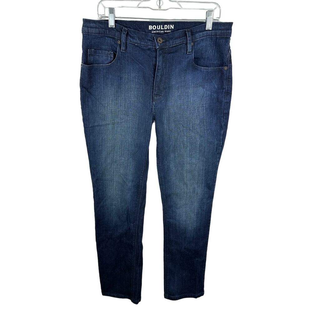 Bouldin Dark Wash Straight Leg Jeans Size 34x32 Made in USA